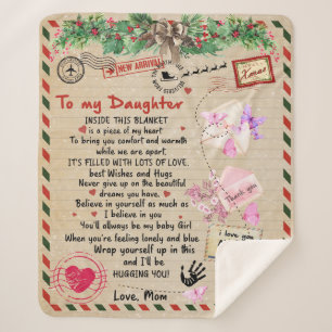 Personalised Letter To My Daughter From Mum Sherpa Blanket