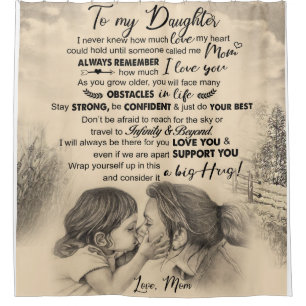 Personalised Letter To My Daughter From Mum Shower Curtain