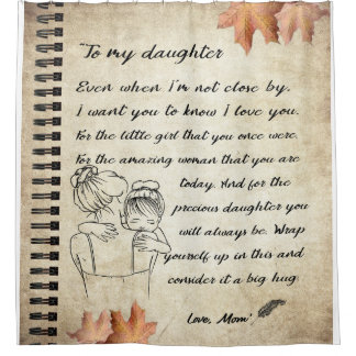Personalised Letter To My Daughter From Mum Shower Curtain