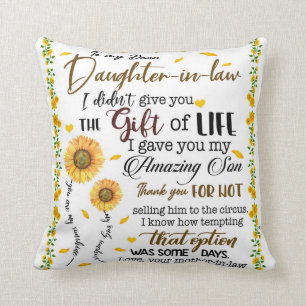 Personalised Letter To My Daughter In Law Cushion