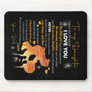 Personalised Letter To My Daughter Love From Dad Mouse Mat