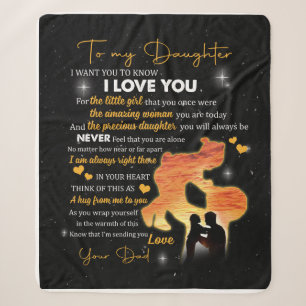 Personalised Letter To My Daughter Love From Dad Sherpa Blanket