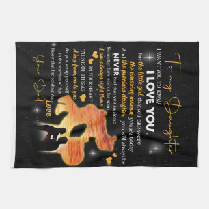 Personalised Letter To My Daughter Love From Dad Tea Towel
