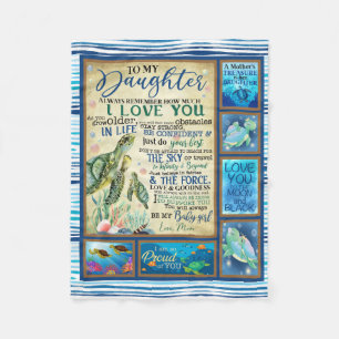 Personalised Letter To My Daughter Love From Mum Fleece Blanket