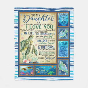 Personalised Letter To My Daughter Love From Mum Fleece Blanket