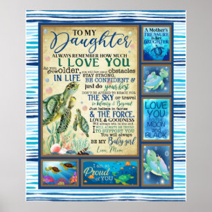 Personalised Letter To My Daughter Love From Mum Poster