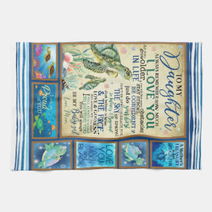 Personalised Letter To My Daughter Love From Mum Tea Towel