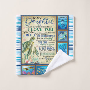 Personalised Letter To My Daughter Love From Mum Wash Cloth