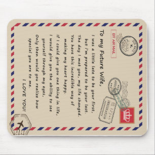 Personalised Letter To My Future Wife Mouse Mat