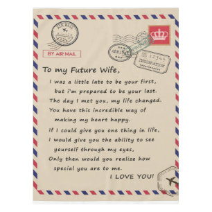 Personalised  Letter To My Future Wife Tablecloth