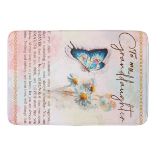Personalised Letter To My Granddaughter Bath Mat