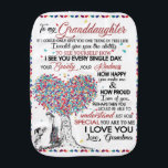 Personalised Letter To My Granddaughter Burp Cloth<br><div class="desc">Personalised Letter To My Granddaughter From Grandma,  Heart Love For My Baby Girl,  Granddaughter Birthday Gift,  Christmas Blanket</div>