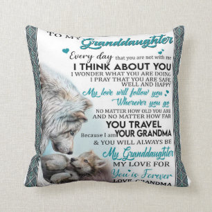 Personalised Letter To My Granddaughter Cushion