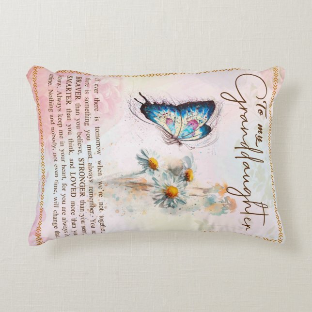 Personalised Letter To My Granddaughter Decorative Cushion (Front)