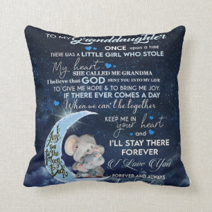 Personalised Letter To My Granddaughter, Elephant Cushion