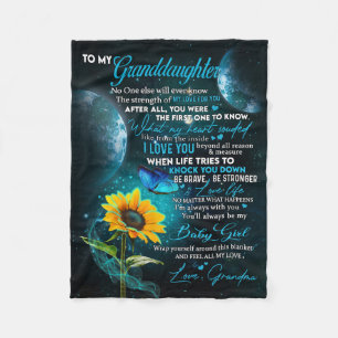 Personalised Letter To My Granddaughter Fleece Blanket