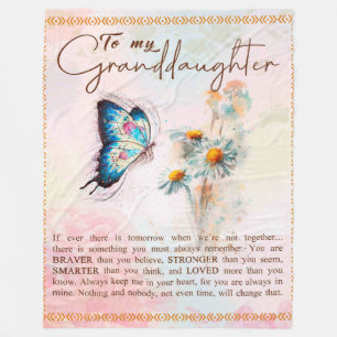 Personalised Letter To My Granddaughter Fleece Blanket