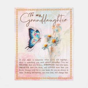 Personalised Letter To My Granddaughter Fleece Blanket