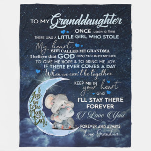 Personalised Letter To My Granddaughter, Fleece Blanket