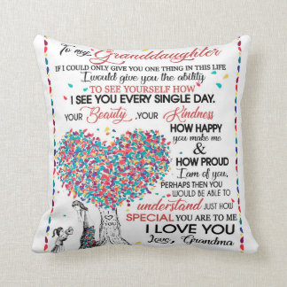 Personalised Letter To My Granddaughter From Gran Cushion