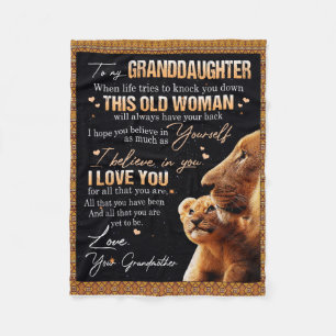 Personalised Letter To My Granddaughter From Grand Fleece Blanket