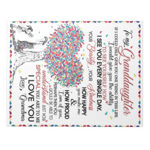 Personalised Letter To My Granddaughter Notepad