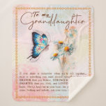 Personalised Letter To My Granddaughter Sherpa Blanket<br><div class="desc">Personalised Letter To My Granddaughter</div>