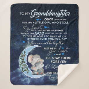 Personalised Letter To My Granddaughter Sherpa Blanket