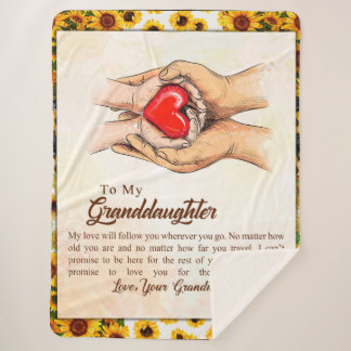 Personalised Letter To My Granddaughter, Sherpa Blanket