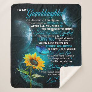 Personalised Letter To My Granddaughter Sherpa Blanket