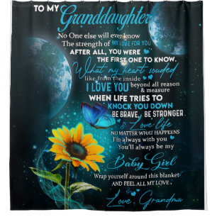 Personalised Letter To My Granddaughter Shower Curtain