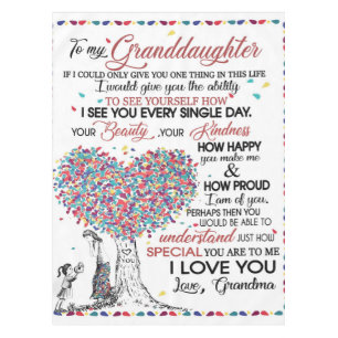 Personalised Letter To My Granddaughter Tablecloth