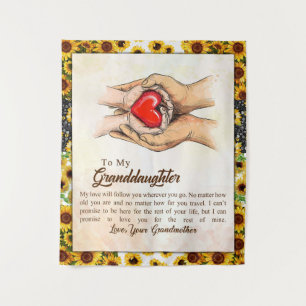 Personalised Letter To My Granddaughter Tapestry