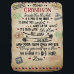 Personalised Letter To My GrandSon, Birthday Gift Baby Blanket<br><div class="desc">Personalised Letter To My GrandSon,  Birthday Gift</div>