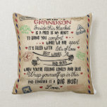 Personalised Letter To My GrandSon, Birthday Gift Cushion<br><div class="desc">Personalised Letter To My GrandSon,  Birthday Gift</div>