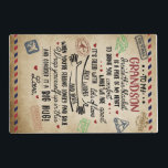 Personalised Letter To My GrandSon, Birthday Gift Laminated Place Mat<br><div class="desc">Personalised Letter To My GrandSon,  Birthday Gift</div>