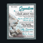 Personalised Letter To My Grandson Fleece Blanket<br><div class="desc">Personalised Letter To My Grandson</div>
