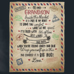 Personalised Letter To My GrandSon Fleece Blanket<br><div class="desc">Personalised Letter To My GrandSon</div>