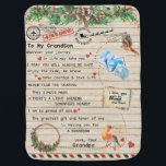 Personalised Letter To My Grandson From Grandpa Baby Blanket<br><div class="desc">Personalised Letter To My Grandson From Grandpa</div>