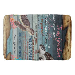 Personalised Letter To My Grandson From Grandpa Bath Mat