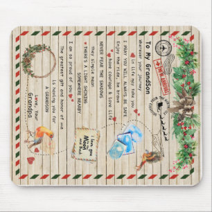 Personalised Letter To My Grandson From Grandpa Mouse Mat