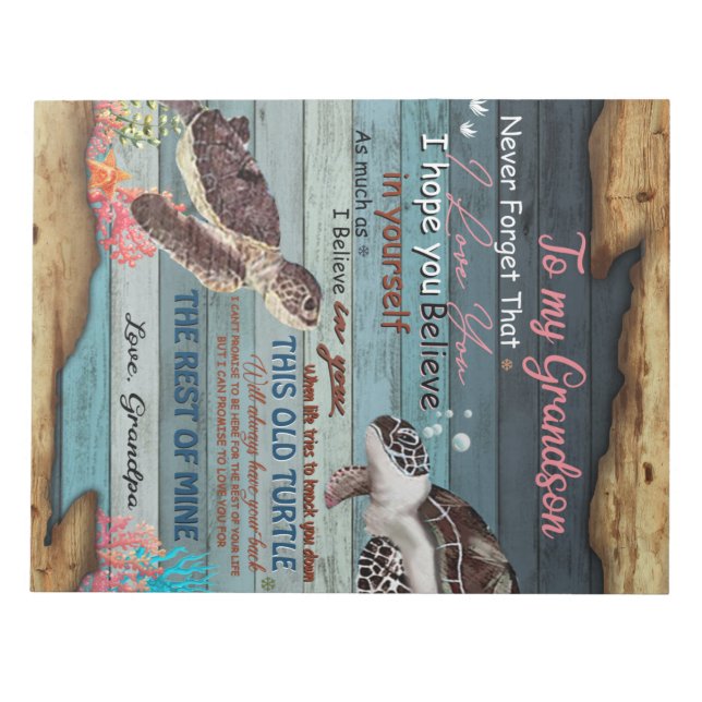 Personalised Letter To My Grandson From Grandpa Notepad (Front)