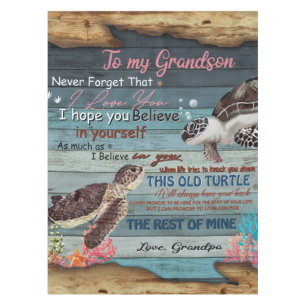 Personalised Letter To My Grandson From Grandpa Tablecloth