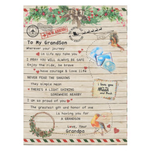 Personalised Letter To My Grandson From Grandpa Tablecloth