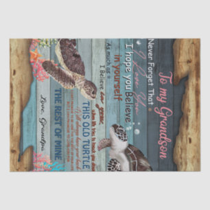 Personalised Letter To My Grandson From Grandpa Tissue Paper