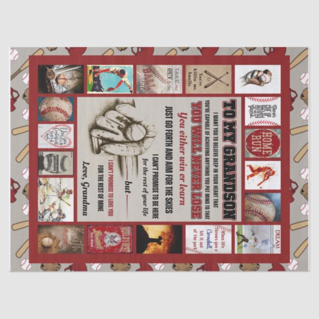 Personalised Letter To My Grandson, Love Grandma Tissue Paper (Front)