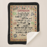 Personalised Letter To My GrandSon Sherpa Blanket<br><div class="desc">Personalised Letter To My GrandSon</div>