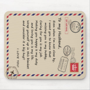 Personalised Letter To My Husband From Wife Mouse Mat