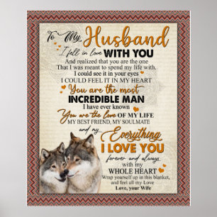 Personalised Letter To My Husband From Wife Poster