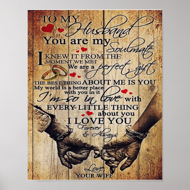Personalised Letter to My Husband | Home Decor (Front)